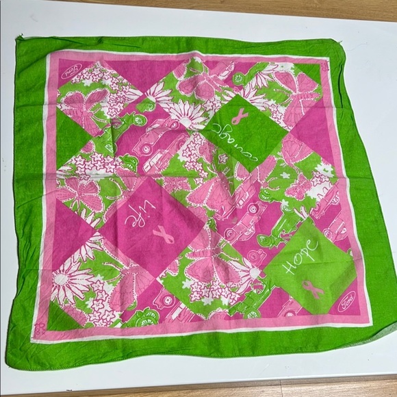 Lilly Pulitzer for Ford Motor Company Breast Cancer Awareness Scarf Bandana